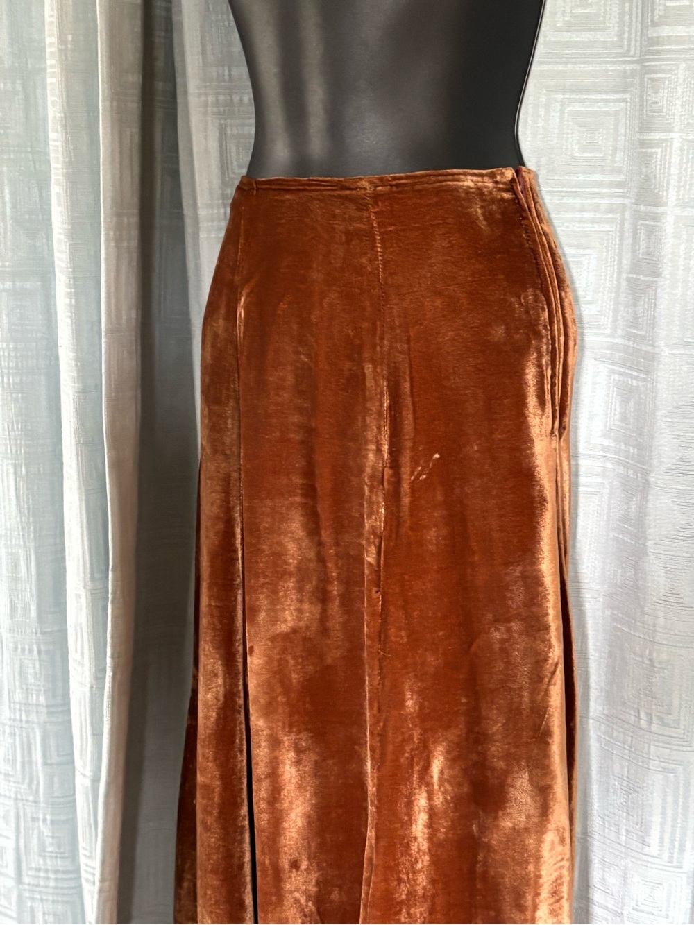 Sundance Copper velvet maxi skirt Sz Sm 6 - Picture 3 of 9